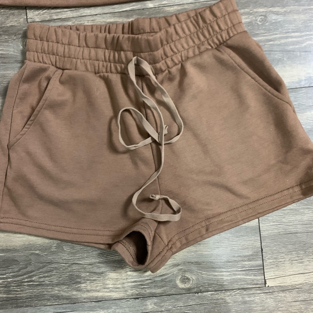 SHEIN Brown Sleeveless Top & Shorts Lounge Set – NWOT, Size M - Picture 4 of 10